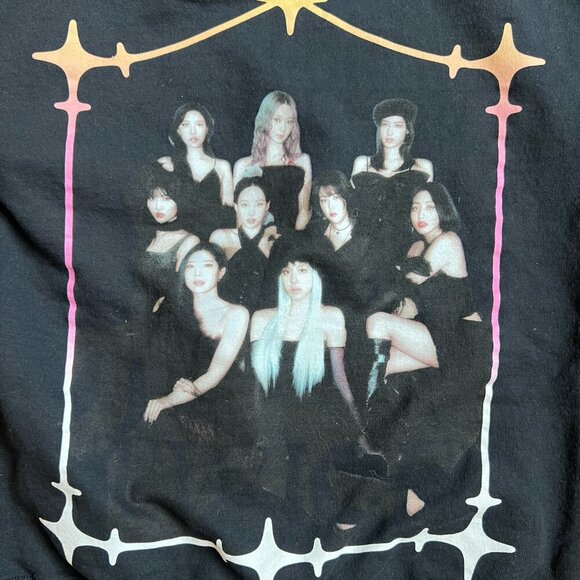 TWICE Kpop Black Double Sided Graphic Print Sweatshirt Hoodie Size S - Picture 5 of 5